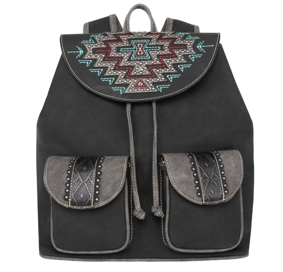 aztec leather backpack BURGUNDY WRANGLER BACKPACK/DIAPER BAG Mud & Moo Boutique From casual outings to special occasions Rust, Cream & Gray Aztec