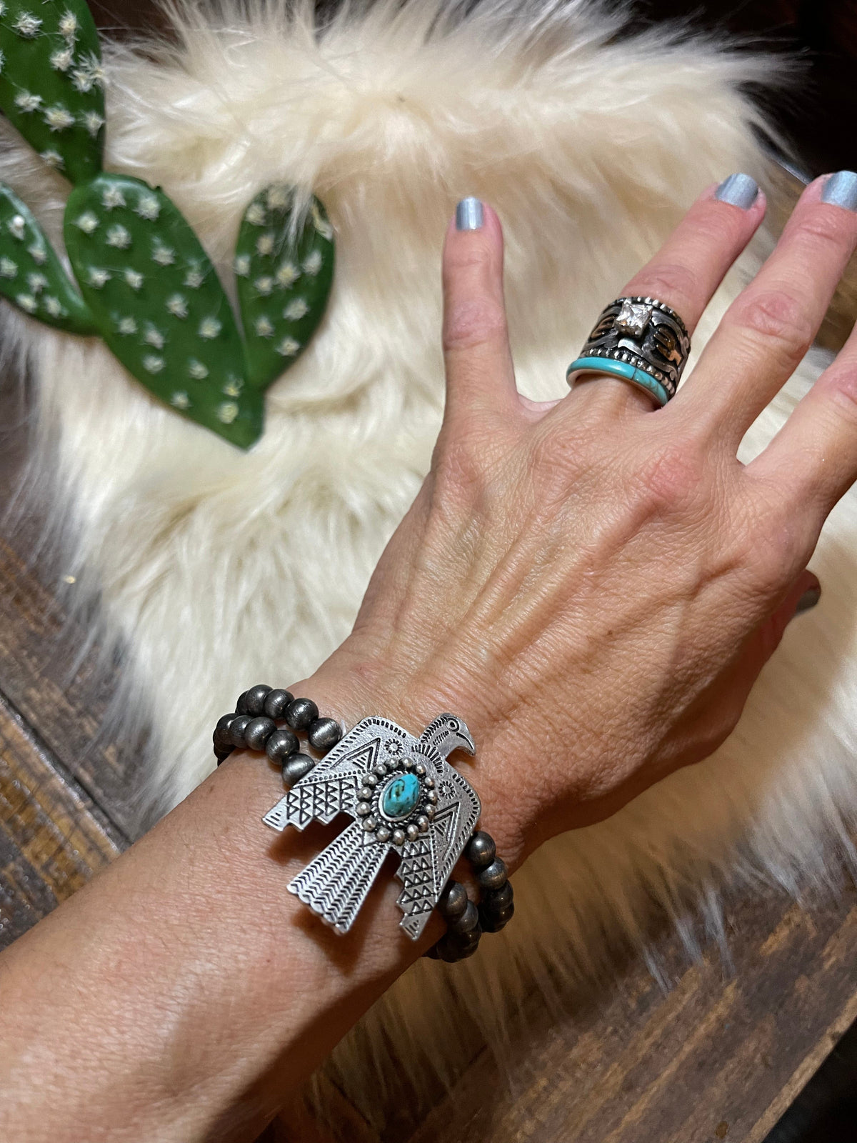 Thunderbird Navajo bracelet Southwest Bedazzle jewelz