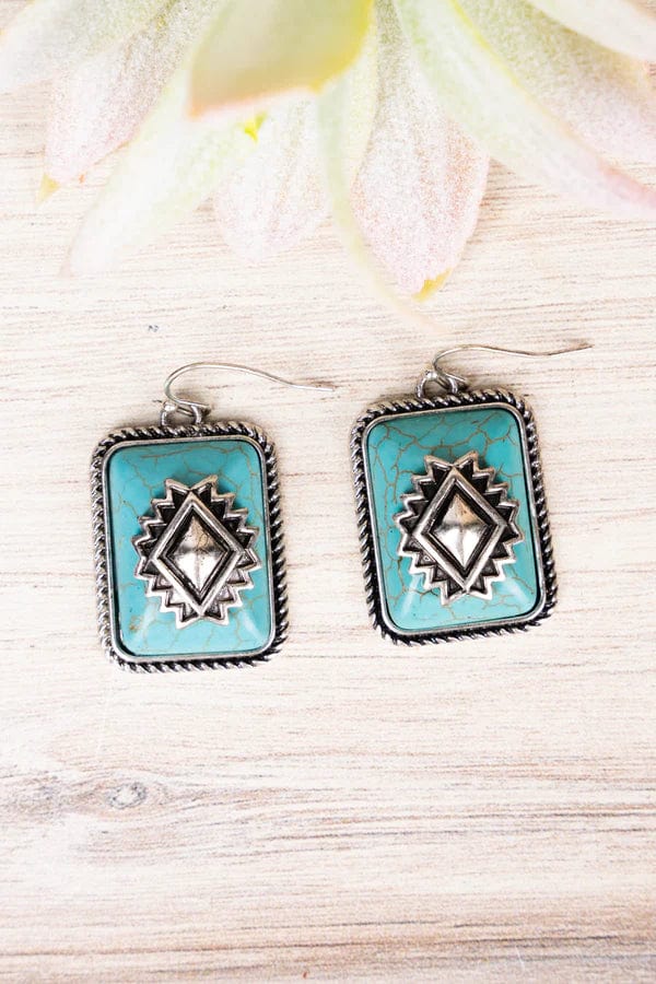 Turquoise aztec earrings Southwest Bedazzle jewelz