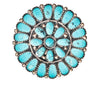 Turquoise cluster paper DINNER PLATES   Set of 8 Southwest Bedazzle home decor