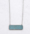 Turquoise dot bar necklace Southwest Bedazzle jewelz