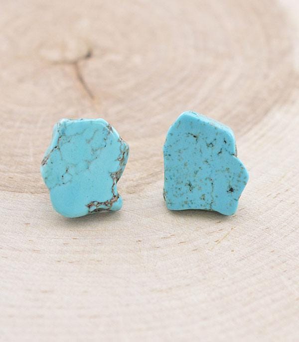 Turquoise slab earrings Southwest Bedazzle jewelz