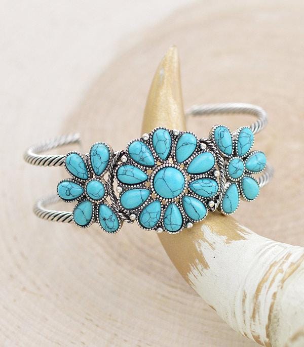 Turquoise springs cuff bracelet Southwest Bedazzle jewelz