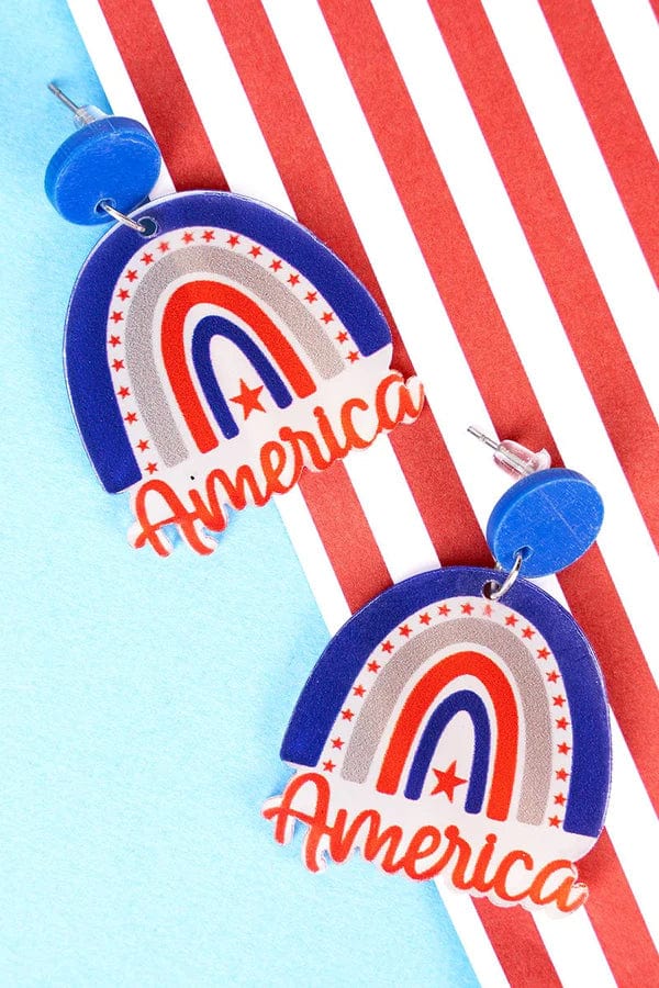 USA acrylic earrings Southwest Bedazzle jewelz