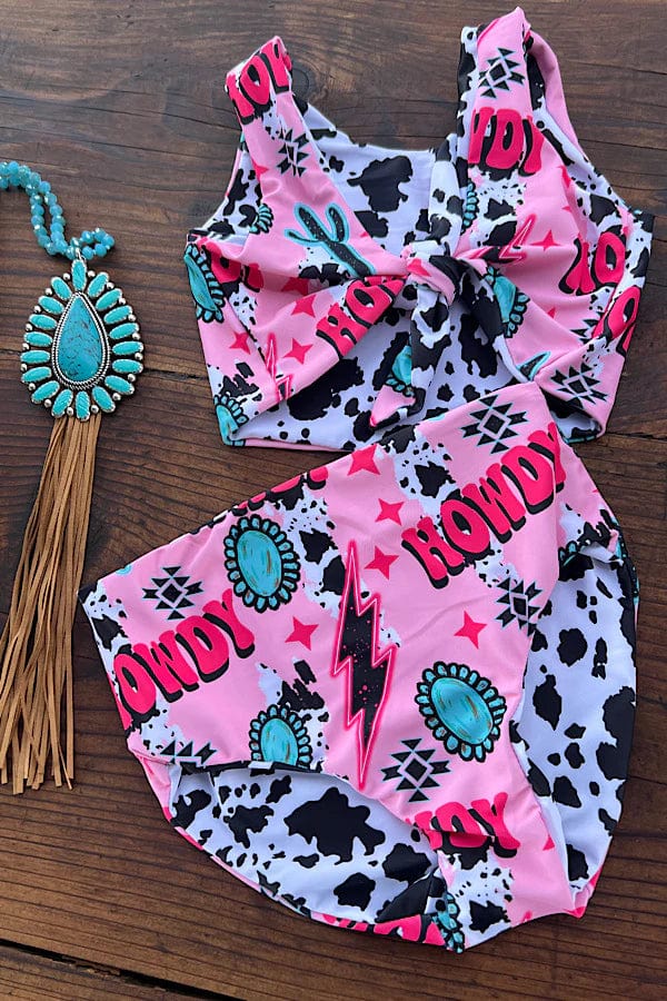 Western baby girls swim suit Southwest Bedazzle clothing