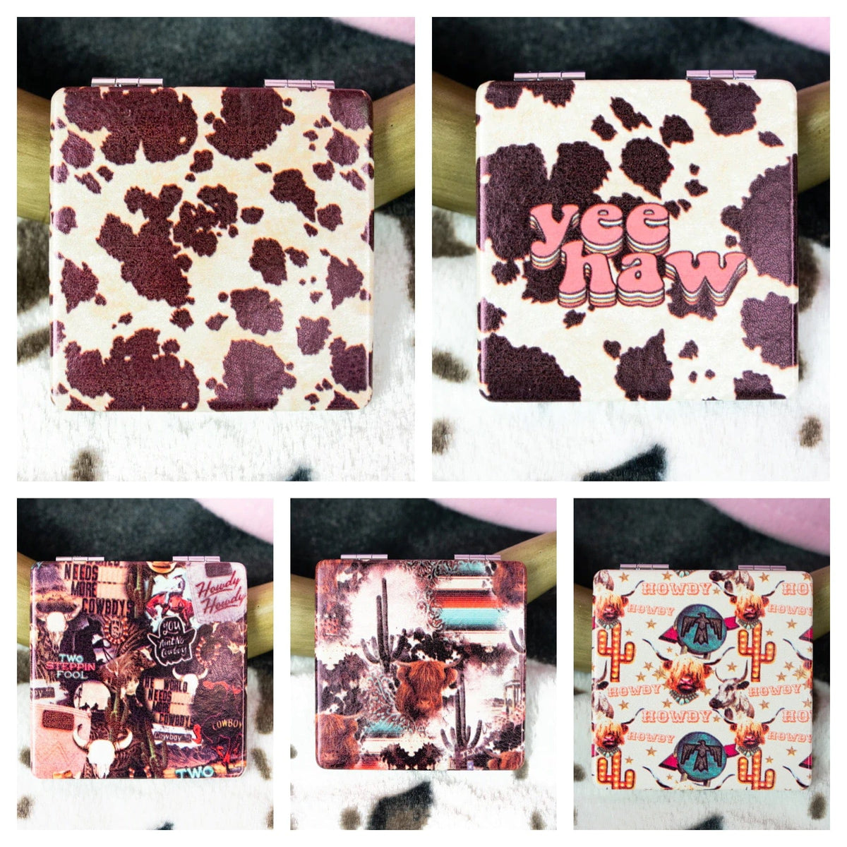 Western Compact MIRROR Southwest Bedazzle jewelz