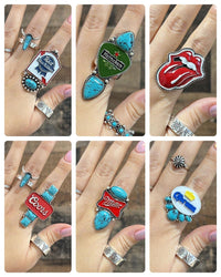 Western Ring ,Earrings or Necklace Southwest Bedazzle jewelz