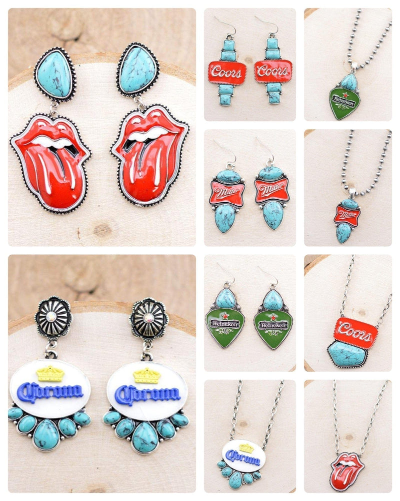 Western Ring ,Earrings or Necklace Southwest Bedazzle jewelz