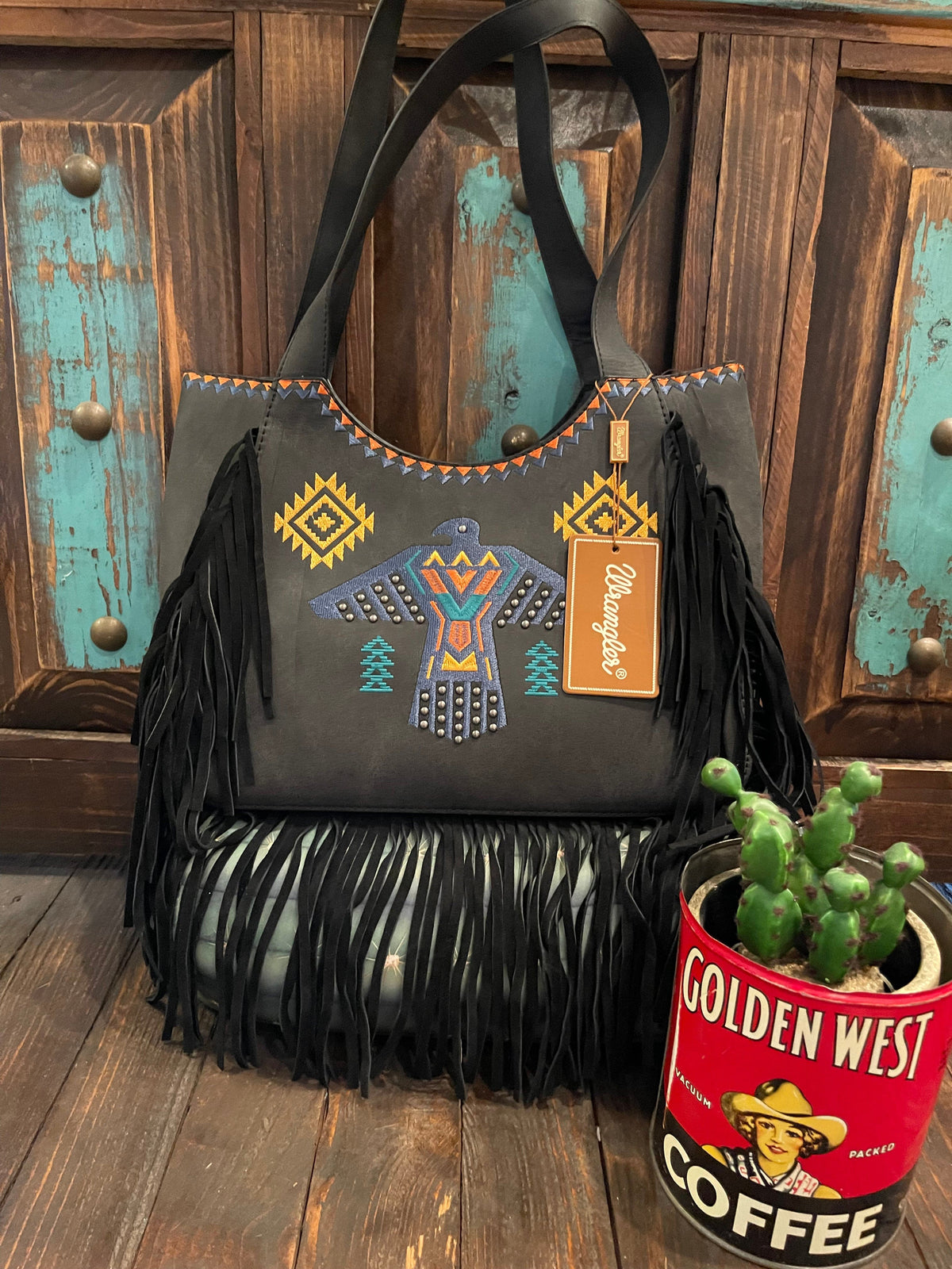 Wrangler T bird fringe Montana West handbag Southwest Bedazzle sw fiesta bags