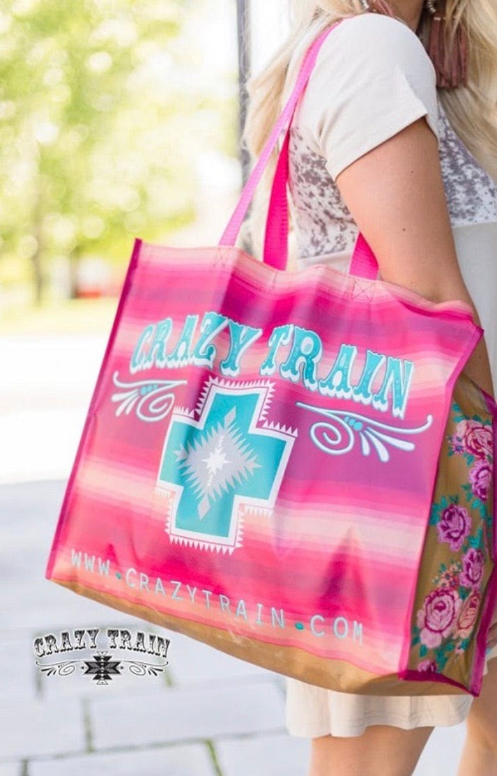 XL pink Aztec Crazy Tote bag Southwest Bedazzle sw fiesta bags