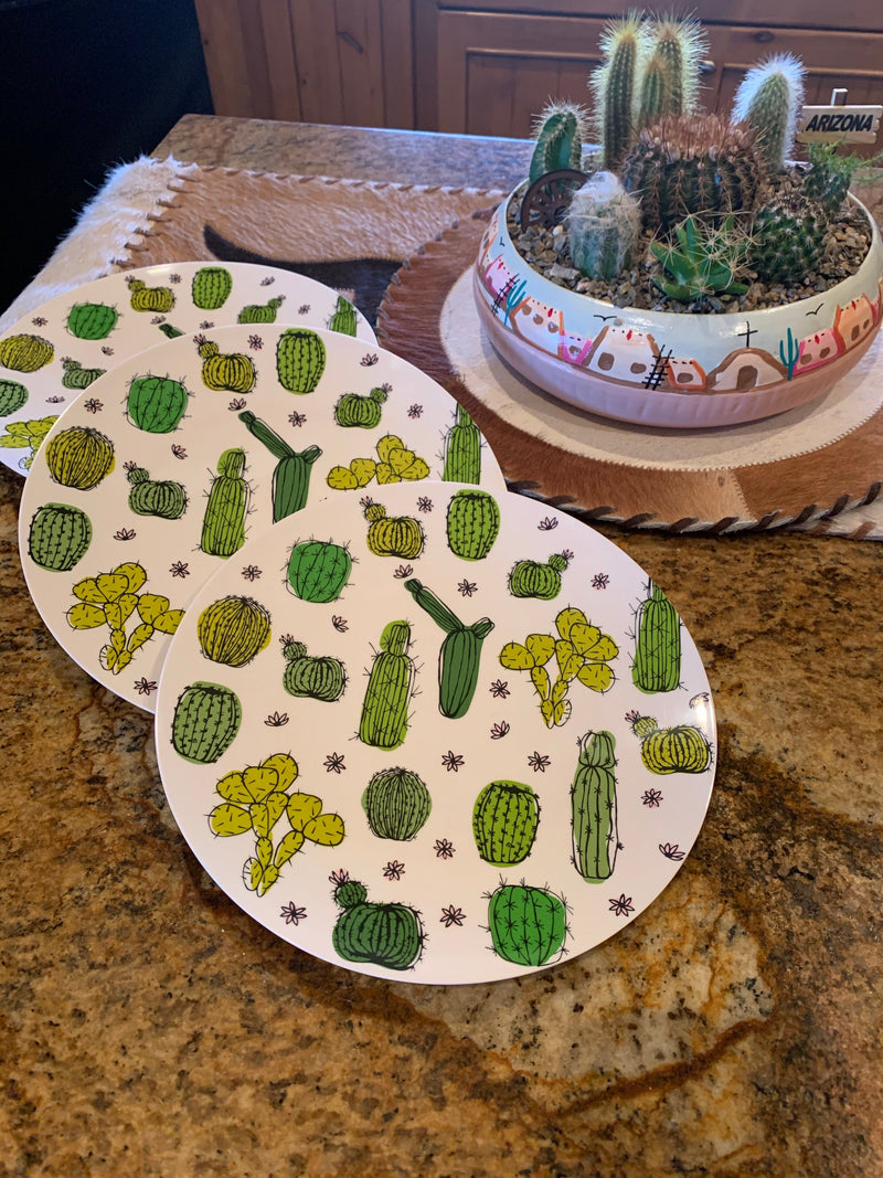 Arizona desert Cactus plate Southwest Bedazzle home decor