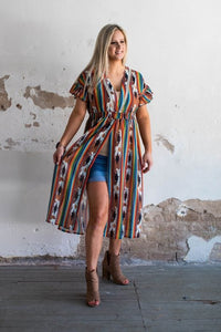 Aztec & Cow print KIMONO Southwest Bedazzle clothing