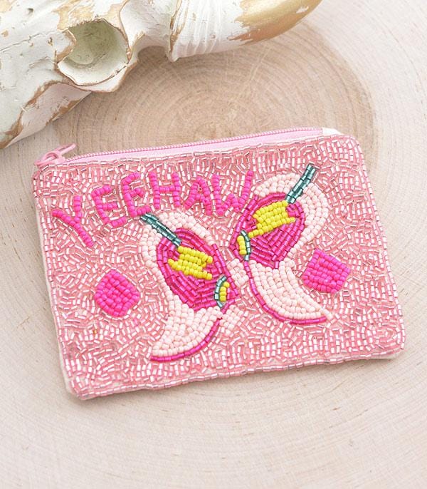 Beaded coin clutch Southwest Bedazzle jewelz