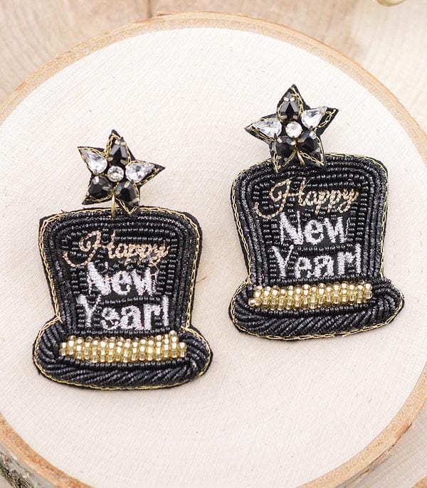 Beaded New Years earrings Southwest Bedazzle Earrings