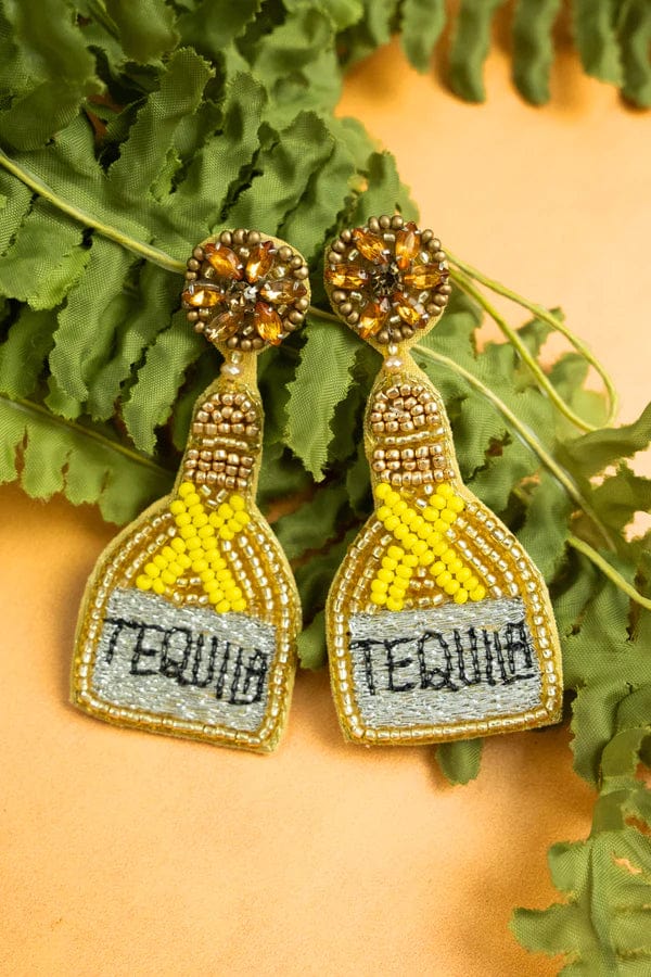 Beaded Tequila earrings Southwest Bedazzle jewelz