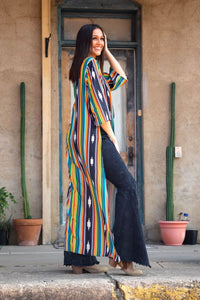 Black serape COVER UP /  DUSTER Southwest Bedazzle clothing