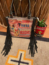 Black Vintage Cowgirl purse Southwest Bedazzle Mega purse sale