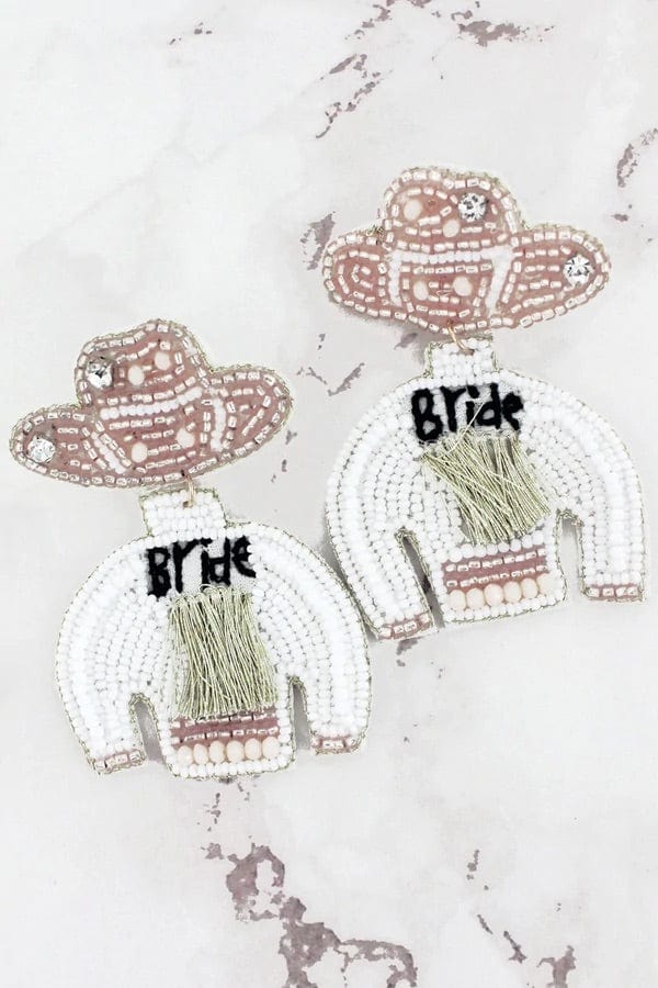 Bride beaded earrings Southwest Bedazzle jewelz