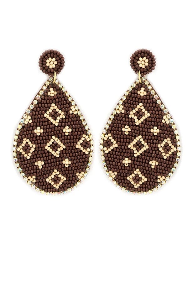 Brown diamond earrings Southwest Bedazzle jewelz