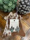 Cactus inlay earrings Southwest Bedazzle jewelz