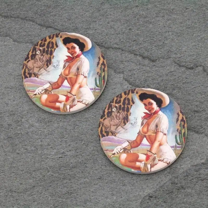 Car coasters SET OF 2 Southwest Bedazzle home decor