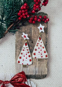 Christmas beaded earrings Southwest Bedazzle jewelz