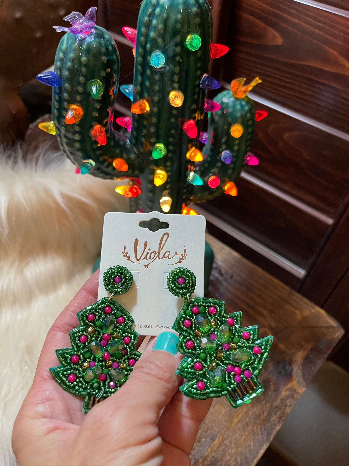 Christmas festive earrings Southwest Bedazzle jewelz