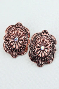 Copper Bonita earrings Southwest Bedazzle jewelz
