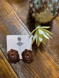 Copper Bonita earrings Southwest Bedazzle jewelz
