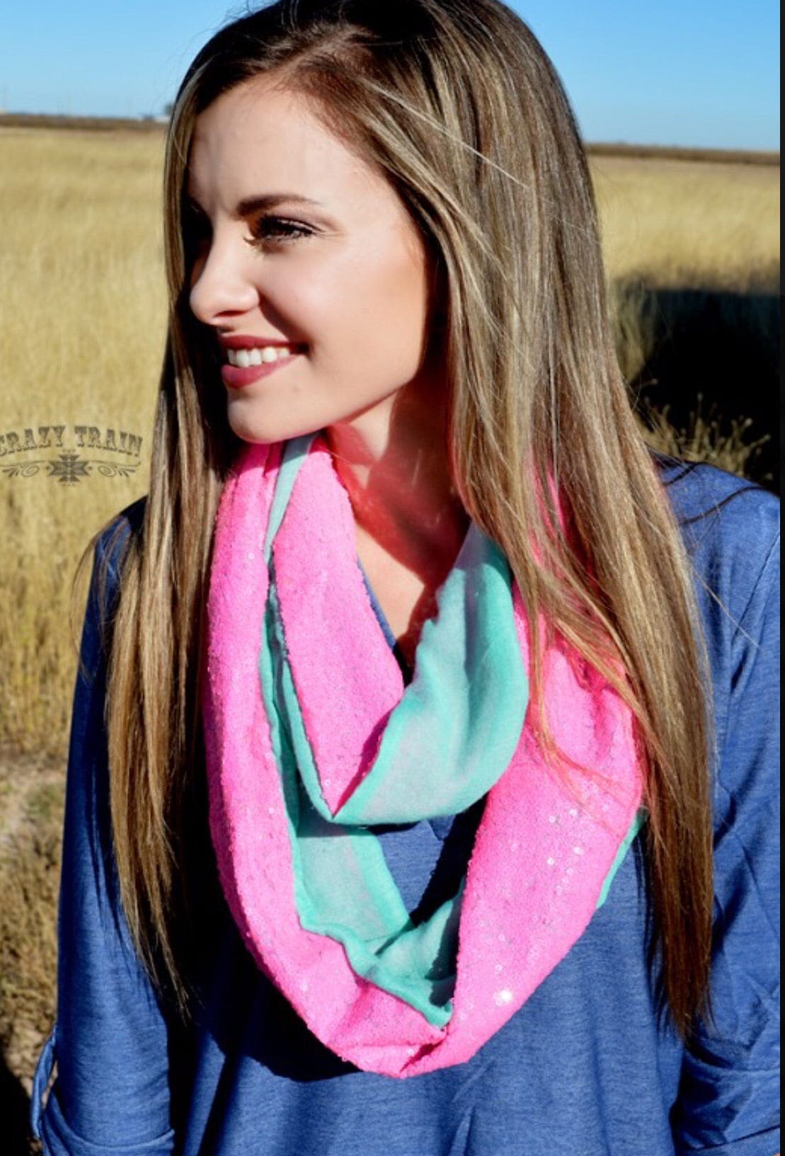 Cotton candy sequin scarf southwestbedazzle Bargain bonanza