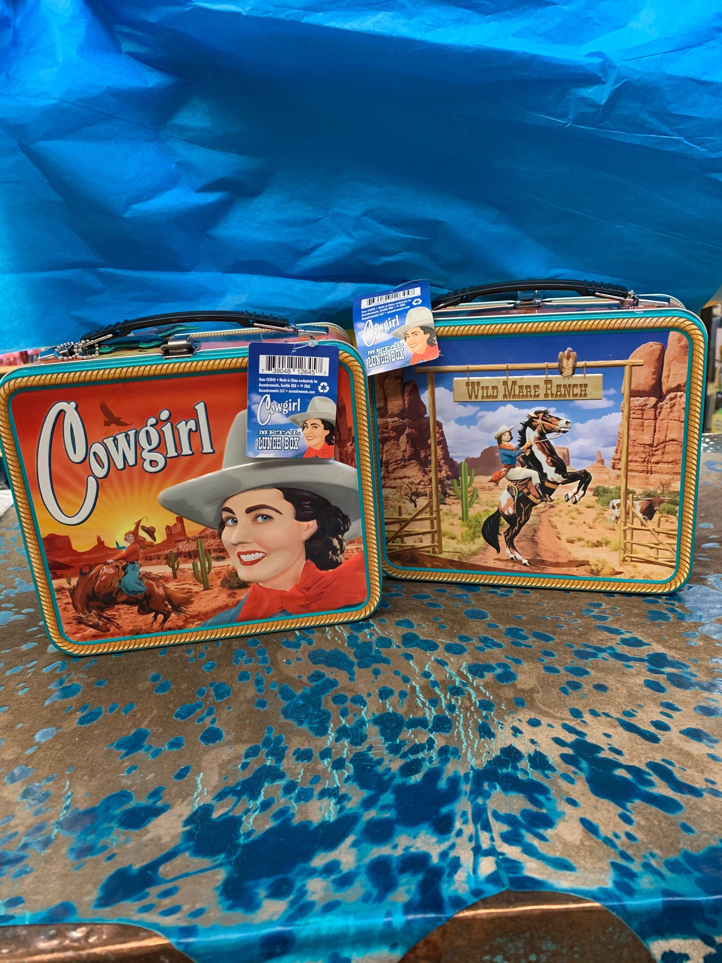 Cowgirl lunch box Southwest Bedazzle home decor