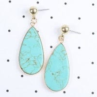 Crystal turquoise teardrop earrings Southwest Bedazzle jewelz