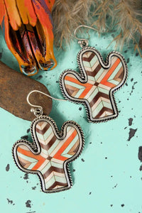 Desert Cactus earrings Southwest Bedazzle jewelz
