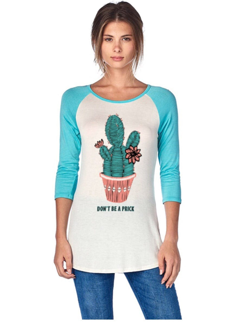 Dont be a prick 3/4 sleeve tee Southwest Bedazzle Bargain bonanza