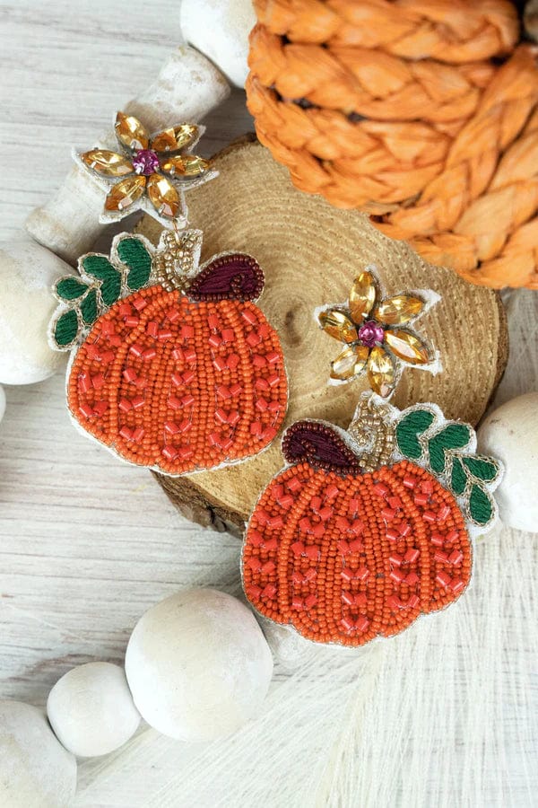 Fall Halloween beaded earrings Southwest Bedazzle jewelz