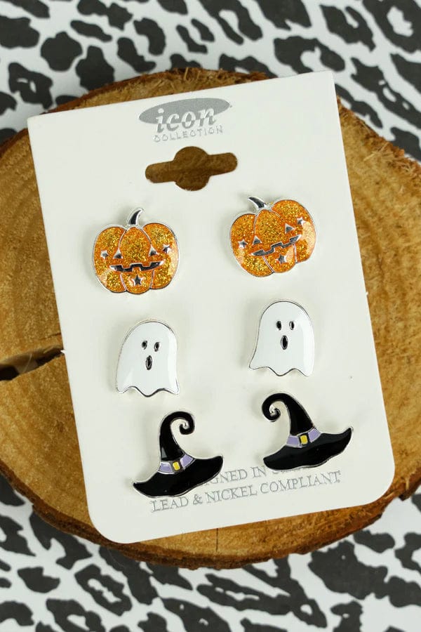 Fall Halloween earrings  3 pack Southwest Bedazzle jewelz