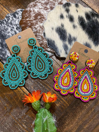 Fiesta earrings   Turquoise Southwest Bedazzle jewelz