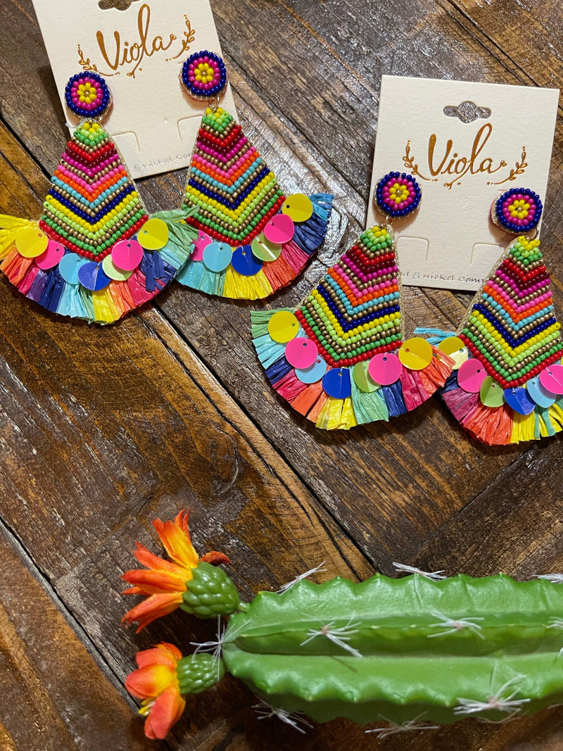 Fun Piñata earrings Southwest Bedazzle jewelz