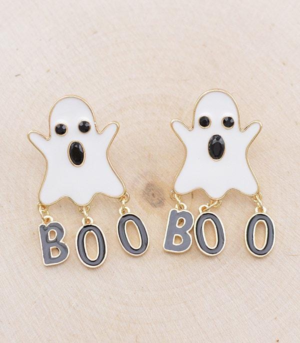 Halloween Boo earrings Southwest Bedazzle jewelz