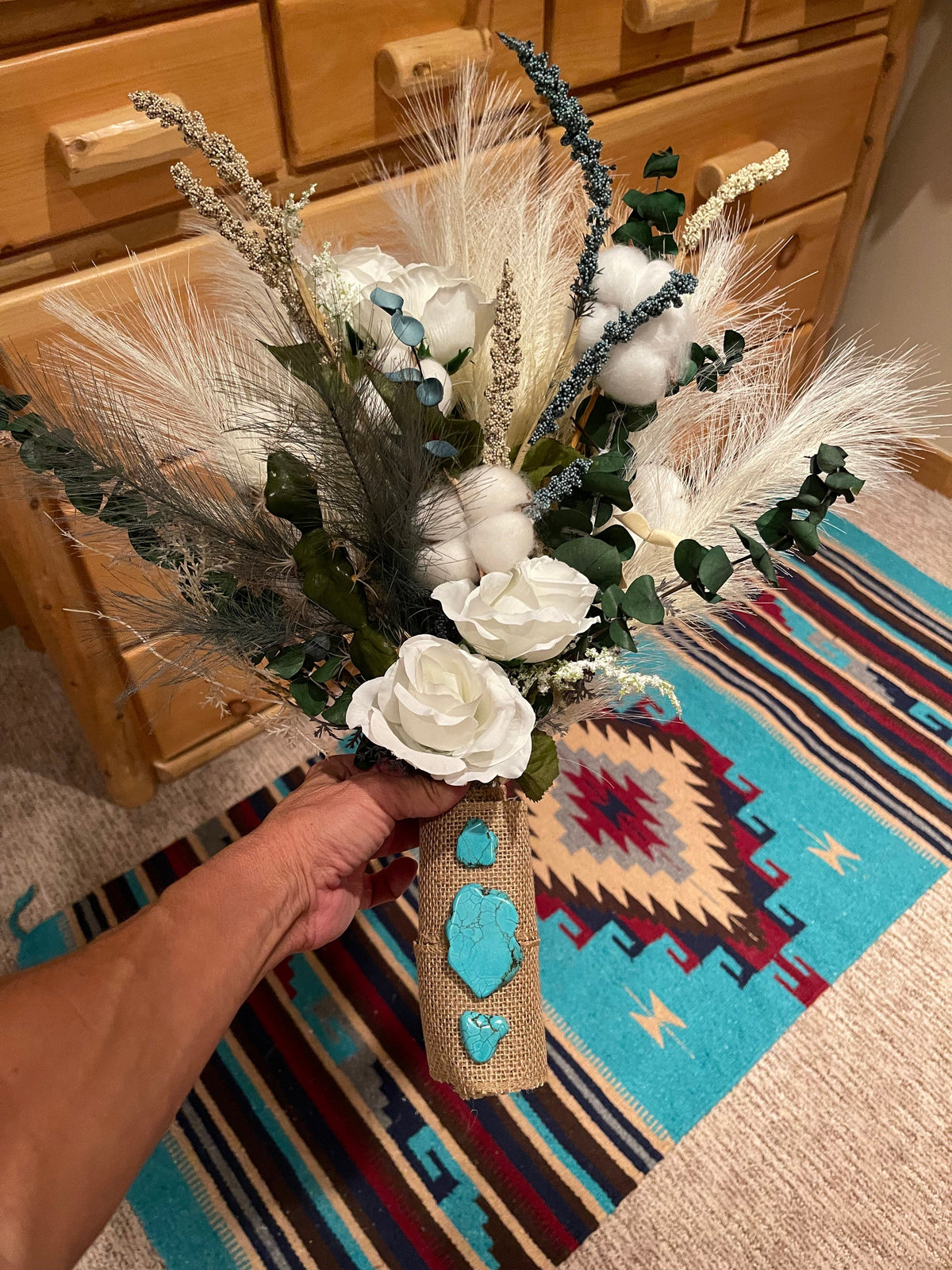 Handmade Wedding Floral BOUQUET Southwest Bedazzle home decor