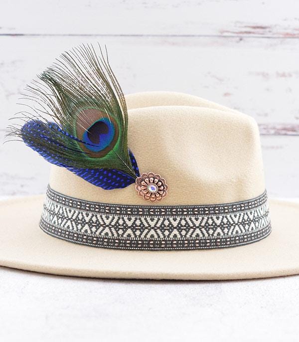 HAT FEATHER PIN Southwest Bedazzle jewelz