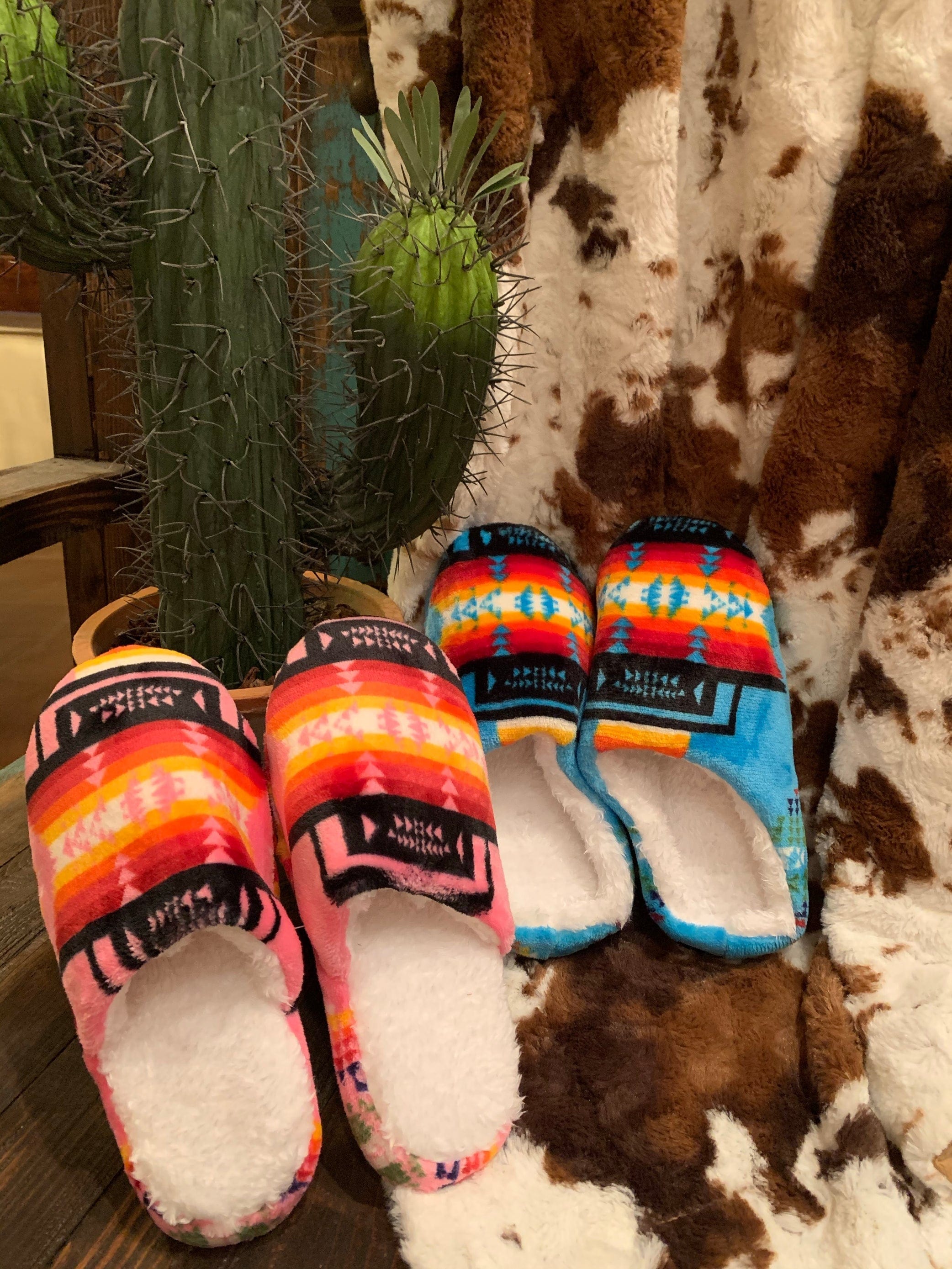 HOT PINK aztec Arizona Southwest slippers Southwest Bedazzle clothing