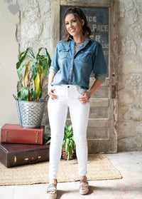 Ivory demin Skinny jeans Southwest Bedazzle Bargain bonanza