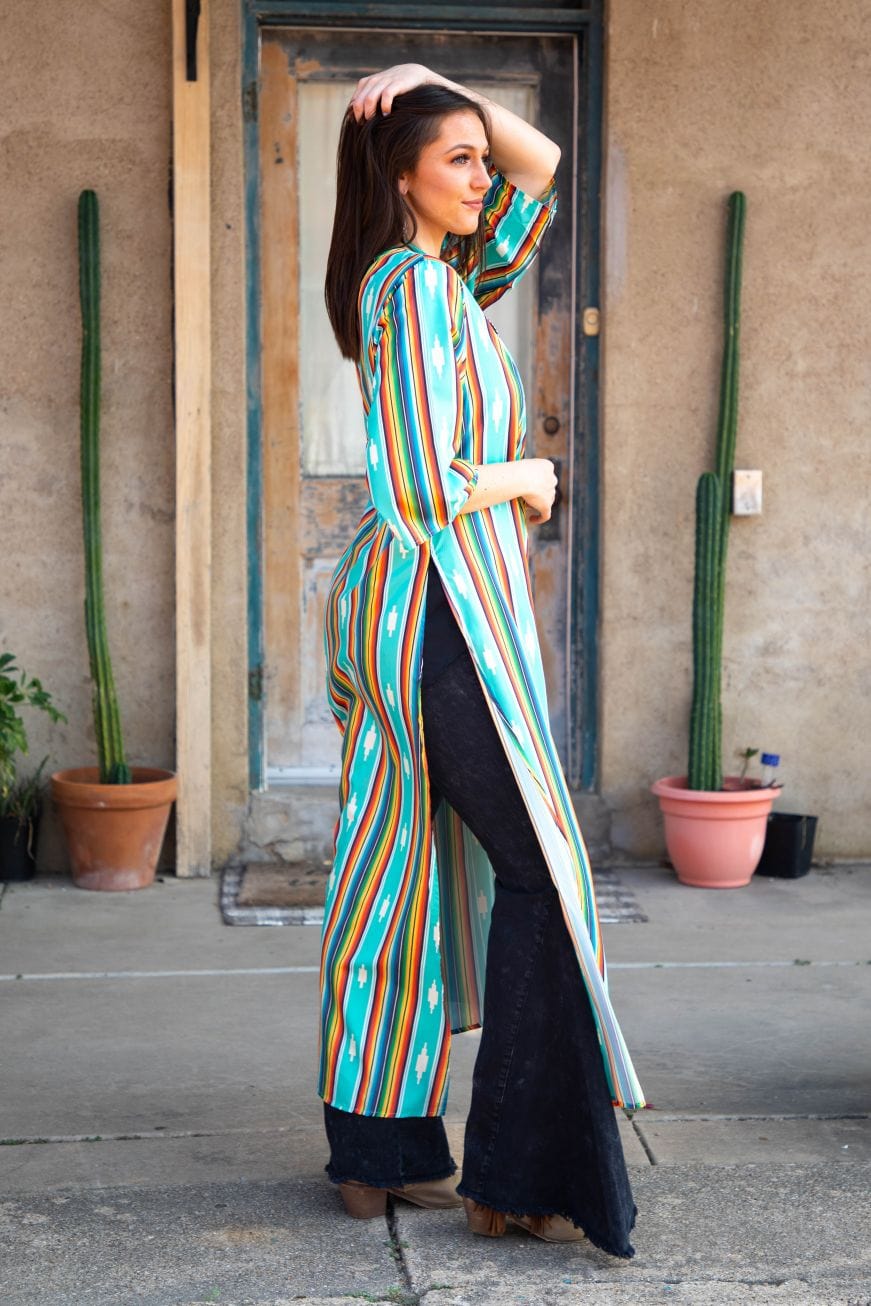 Jade serape COVER UP / DUSTER Southwest Bedazzle Jade serape COVER UP / DUSTER Southwest Bedazzle