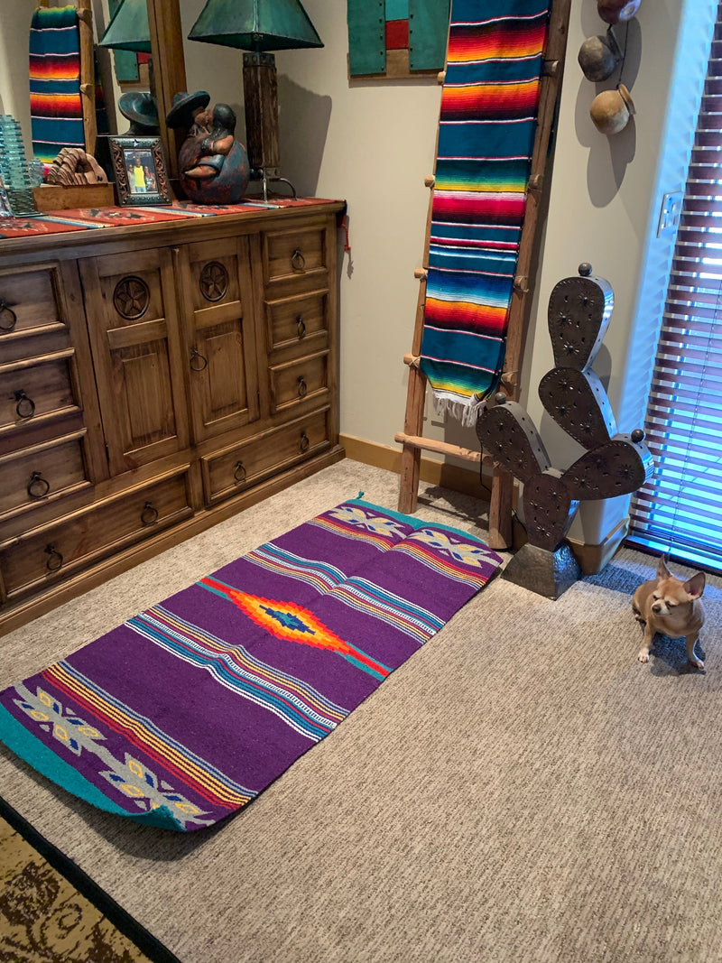 Large Azteca rug  Plum Southwest Bedazzle home decor