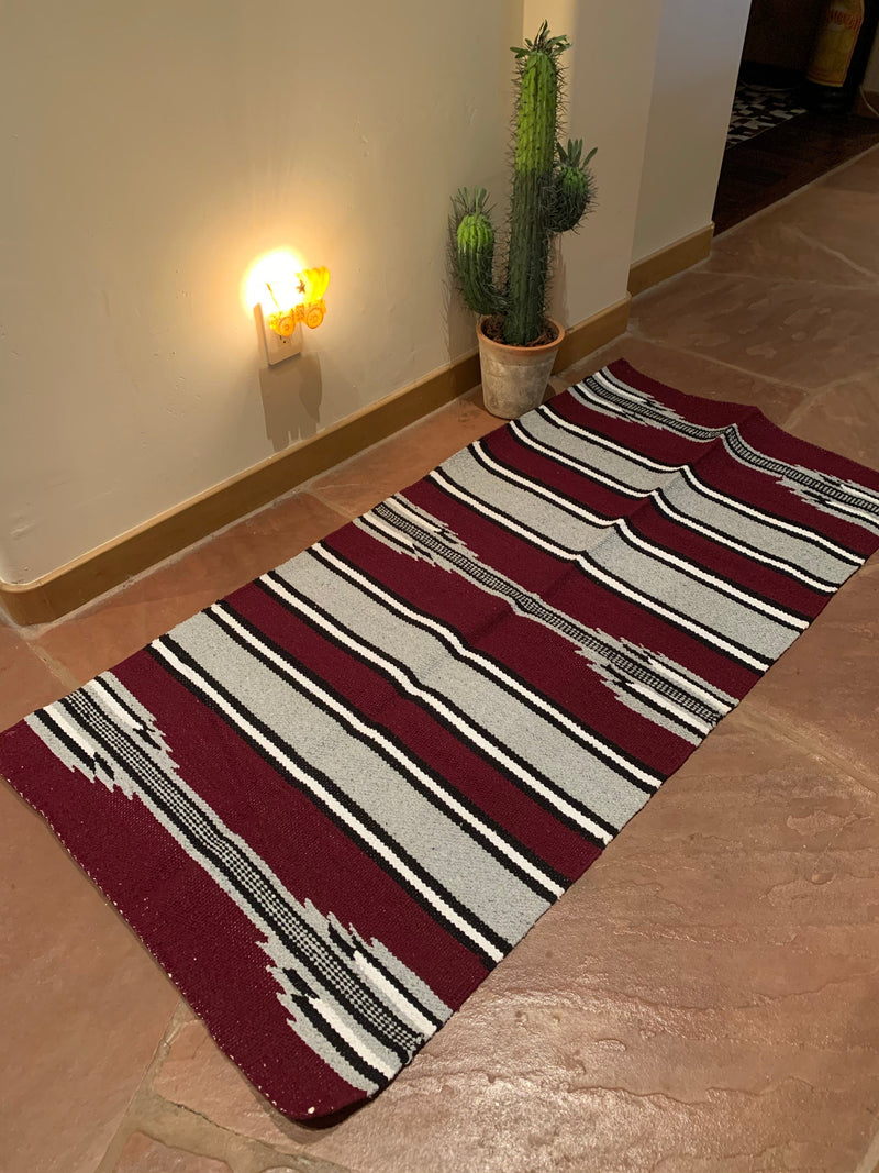Large Juan Pueblo soft acrylic Western rug 60”-30” Southwest Bedazzle home decor