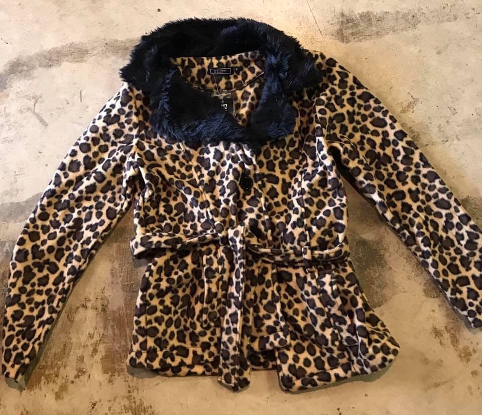 Leopard fleece jacket southwestbedazzle clothing