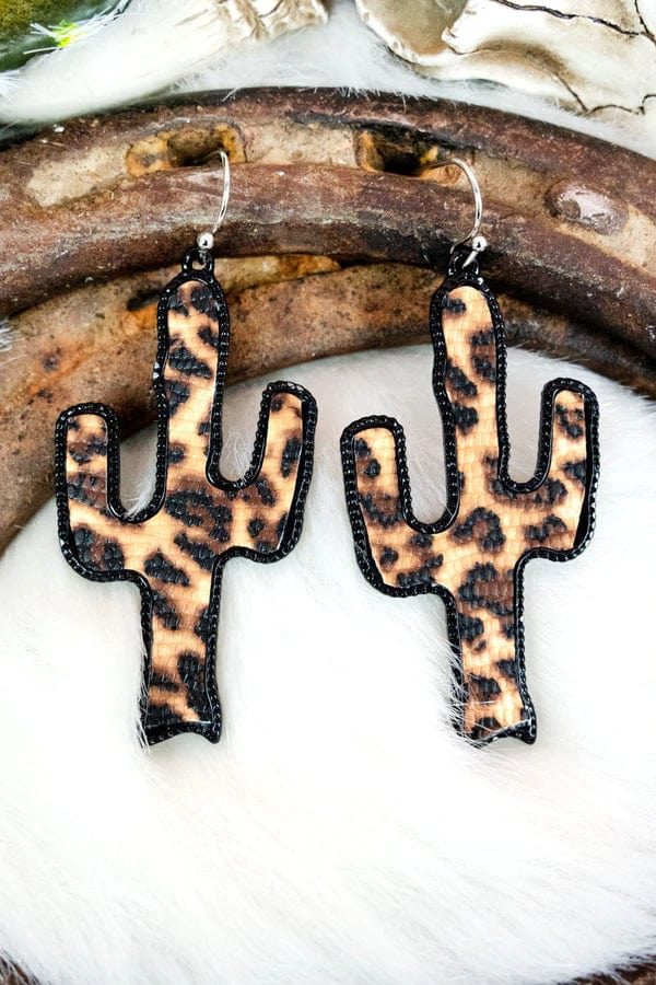 Leopard hide earrings Southwest Bedazzle jewelz