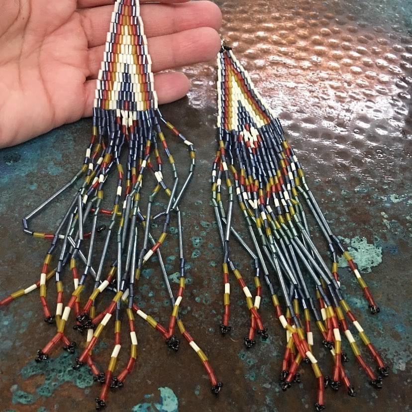 Long Southwest beaded earrings Southwest Bedazzle jewelz