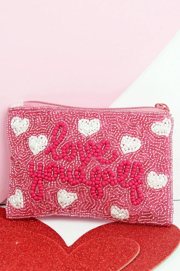 LOVE YOURSELF beaded clutch Southwest Bedazzle jewelz